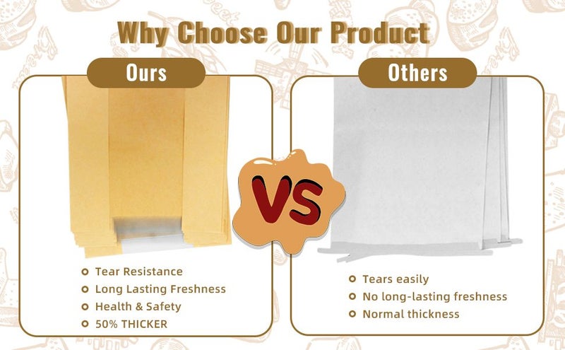 Bread Bags for Homemade Bread 100PCS Paper Sourdough Bakery Bags Carousel 2