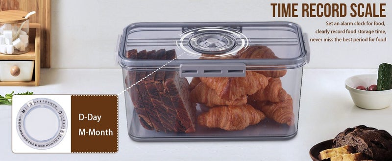 Bread Box Bread Boxes Food Storage Container with Lid Carousel 2
