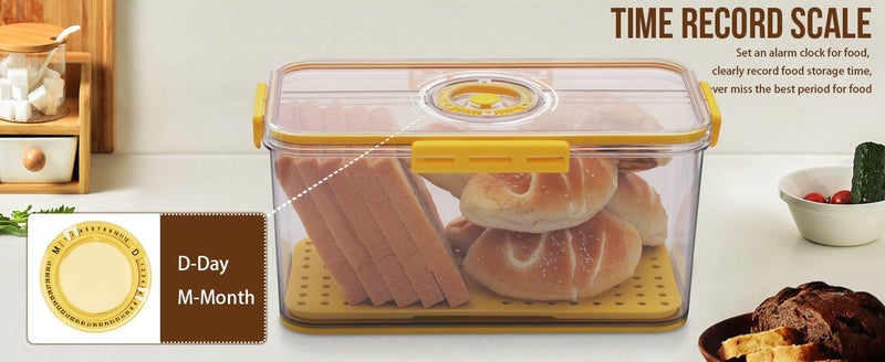 Bread Box Bread Boxes Bread Storage Container with Lid Carousel 2