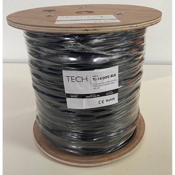 TechLink 4 Core Audio Cable - 1.5mm - Black - 152m Spool Carousel 1