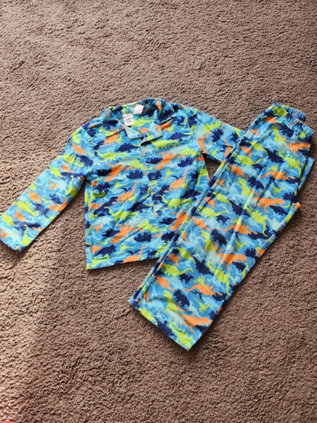 Boys 'Dinosaur' Print Flannelette Pyjamas Carousel 1