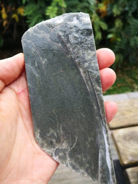 Pounamu Greenstone Inanga carving slab $1 reserve MAY DEALS Carousel 1