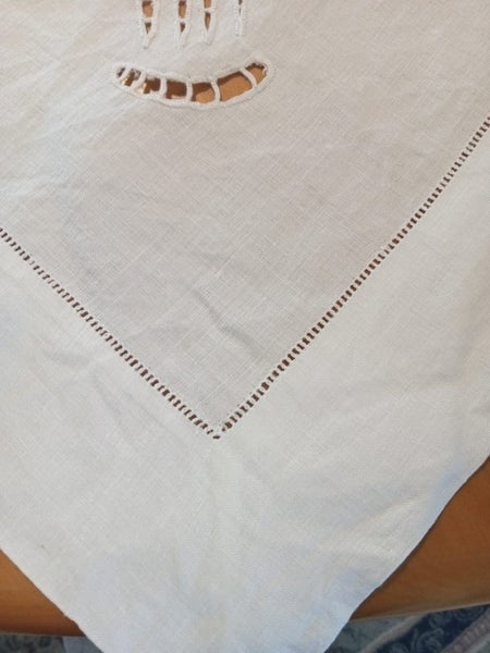 Edwardian embroidered cotton tea cloth #2 Carousel 2