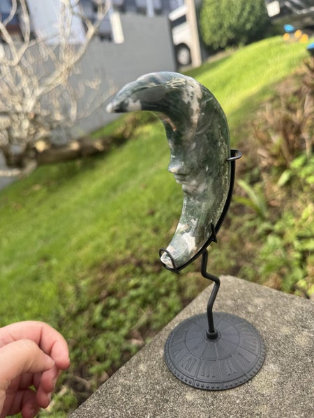 Stunning Moss Agate Moon $1 reserve Carousel 2