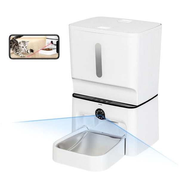Pawz 2-in-1 Automatic Pet Feeder WiFi Camera Laser Toy Smart Dog Food Dispenser Carousel 1