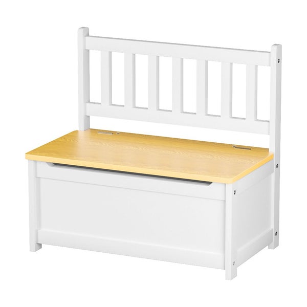 Levede 2-In-1 Kids Toys Storage Bench Box Wooden Chair Chest Cabinet Container Carousel 1