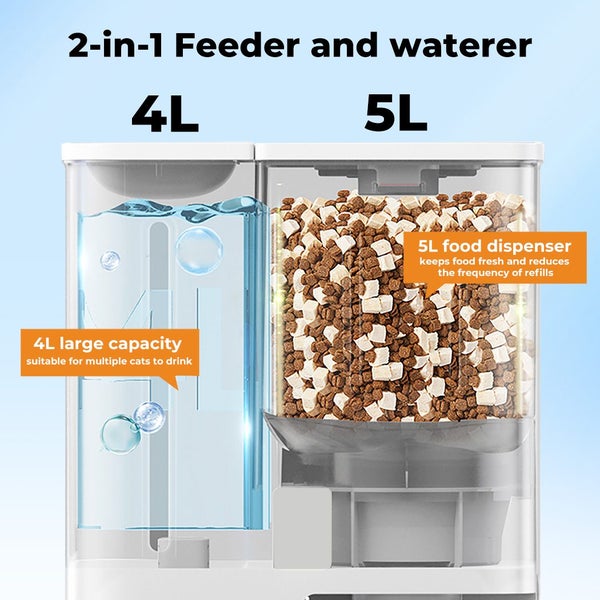 Pawz 2-in-1 Automatic Pet Cat Dog Feeder Water Set WiFi Smart Food Dispenser APP Carousel 2