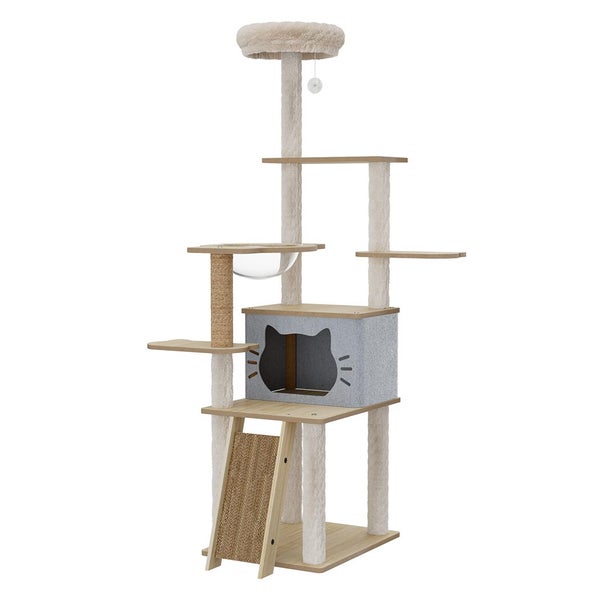 Pawz Cat Tree Tower Large Condo Scratching Post Scratcher Furniture Toys 160cm Carousel 1