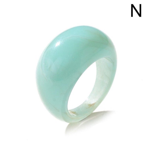 Fashion Acrylic Geometric Irregular Ring Transparent Resin Ring Women Jewelry Carousel 20