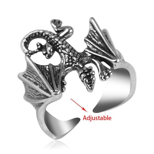 Vintage Bat Rings Metal Fashion Punk Open Adjustable Rings Unisex Party Jewelry Carousel 2