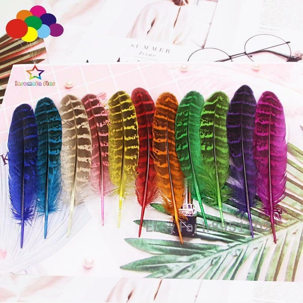 11color Pretty Premium 10-15cm/4-6inch Diy 100 PCS Female Pheasant Tail Feathers Carousel 1