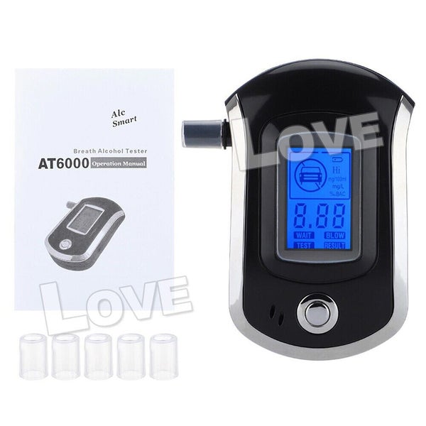Portable Digital Alcohol Breathalyser Personal Breath Breathtester LCD Tester Carousel 12
