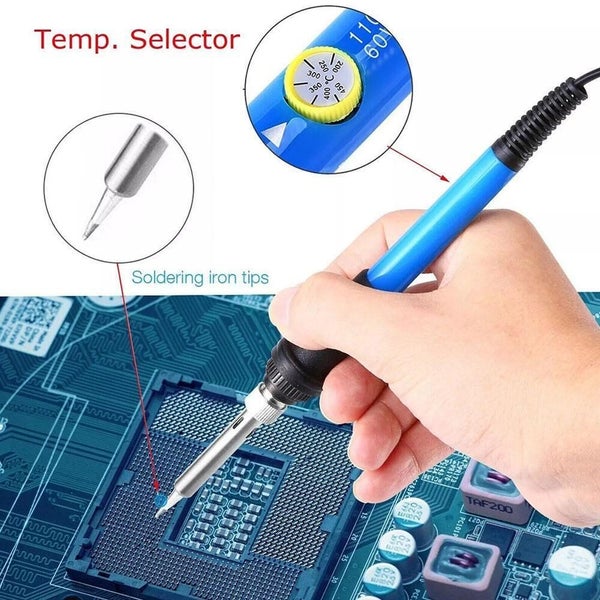 15pcs 60W Soldering Iron Electric-Gun Adjustable Temperature Welding Solder-W... Carousel 2