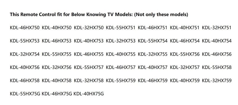 RM-ED047 sub RM-GD009 RM-GD026 RM-GD025 RM-GD027 For Sony TV Remote KDL-32HX756 Carousel 5