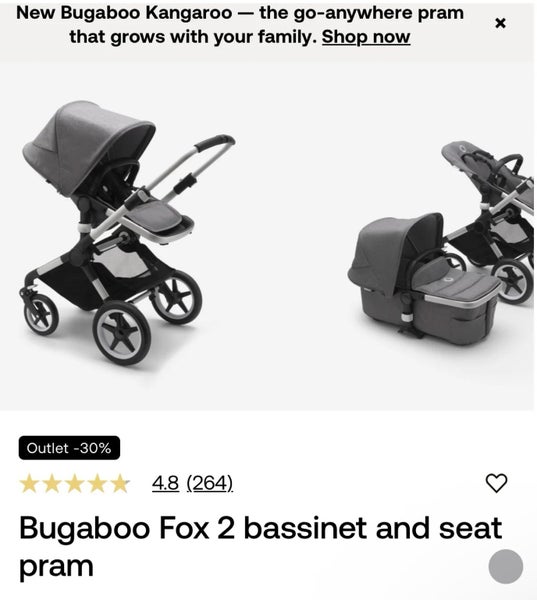 Very good Condition!! Bugaboo Fox 2 Pram and Bassinet Carousel 1