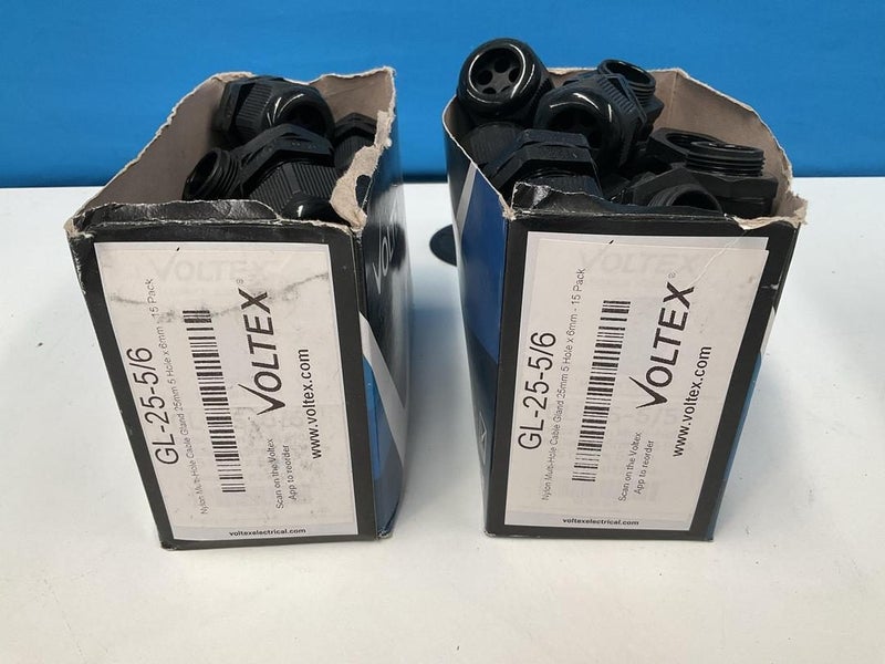 4x Packs of Voltex Nylon Multi-Hole Cable Glands 25mm Carousel 2