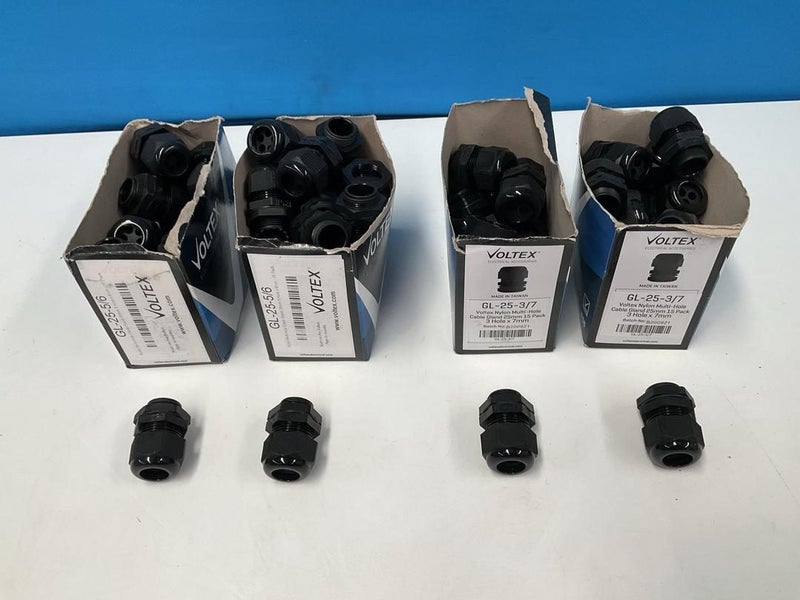 4x Packs of Voltex Nylon Multi-Hole Cable Glands 25mm Carousel 10