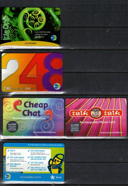 5 Phonecards blank Carousel 1