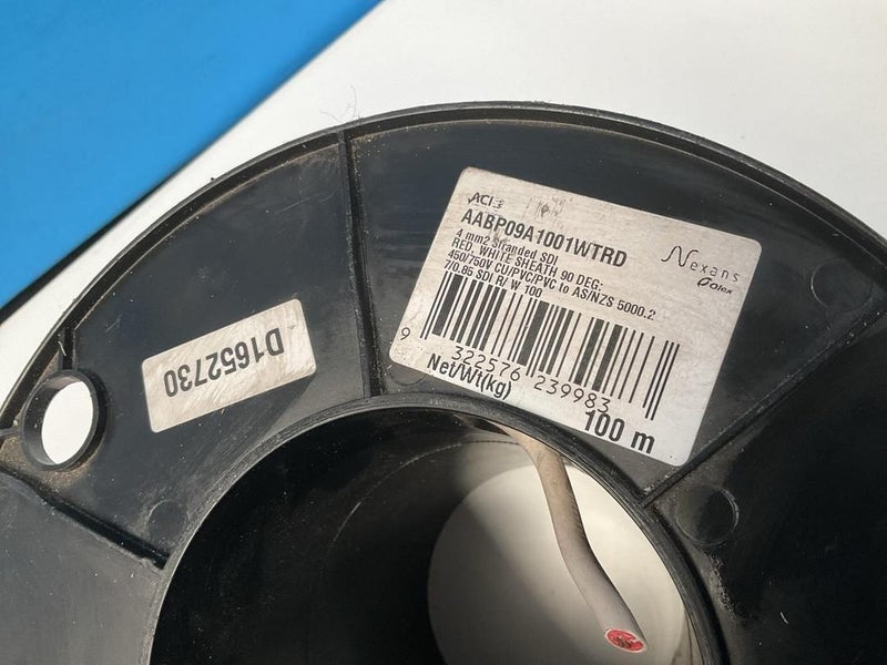 2x Reels of Nexans White Coloured Cable Carousel 11