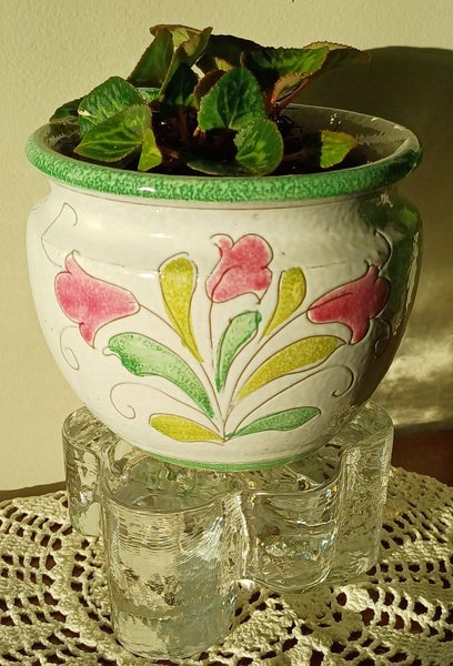 VINTAGE ART GLASS TEA LIGHT HOLDER / TRIVET Carousel 2