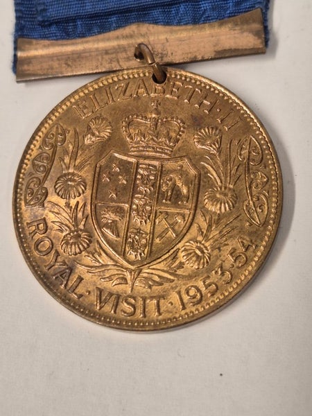 commemorative medal for Queen Elizabeth II's visit to New Zealand in 1953-54. Carousel 3