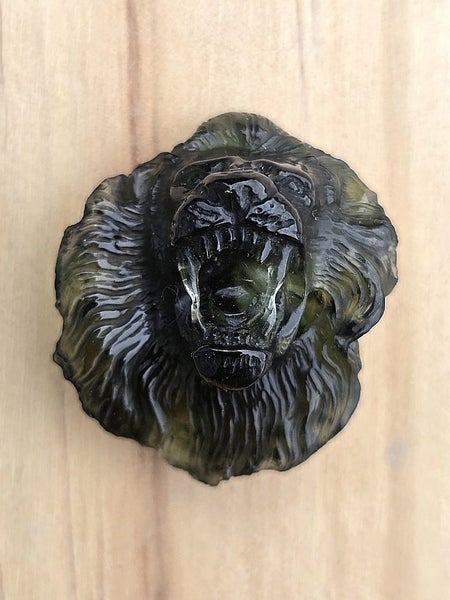 Moldavite Lion Carving 29.97ct Carousel 1