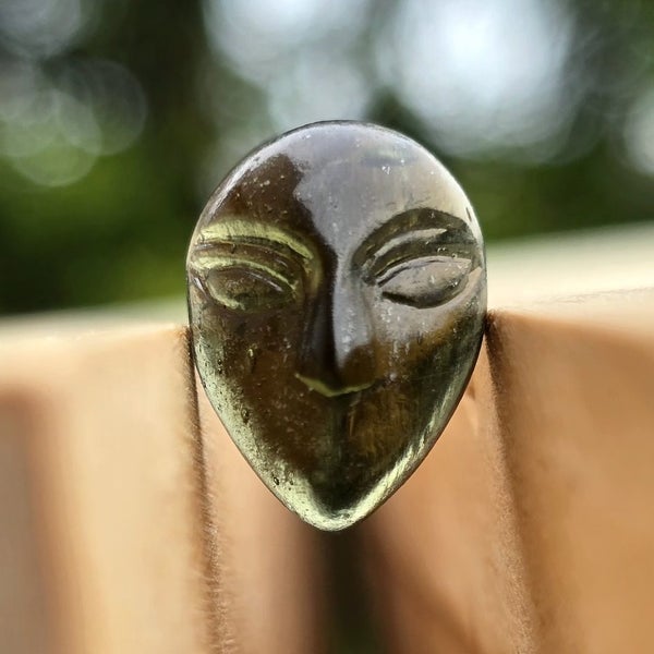 Moldavite Alien Carving 6.7ct Carousel 1