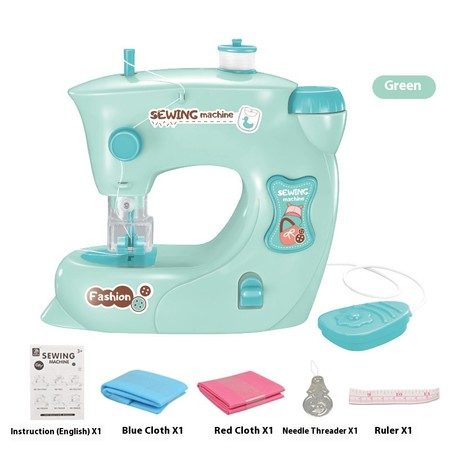 Blue Electric Sewing Machine Pretend Play Girl Toy Carousel 1