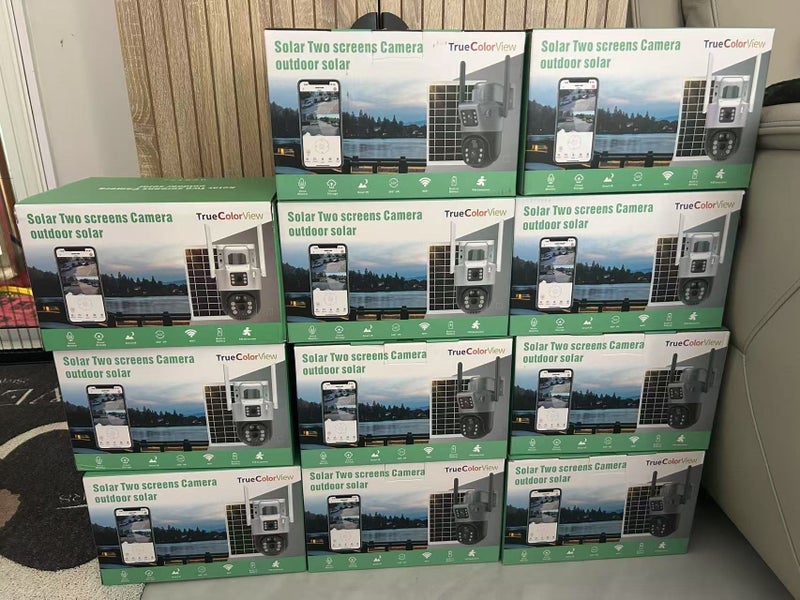 Brand New Outdoor Dual-Lens Solar-Powered Rotation Security Camera Carousel 2