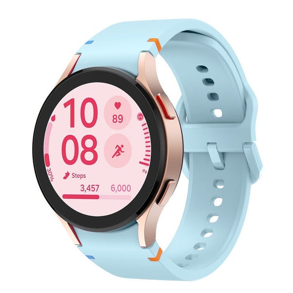Samsung Galaxy Watch 4 40mm 44mm No Gap Sport Silicone Strap-Light Blue Carousel 1