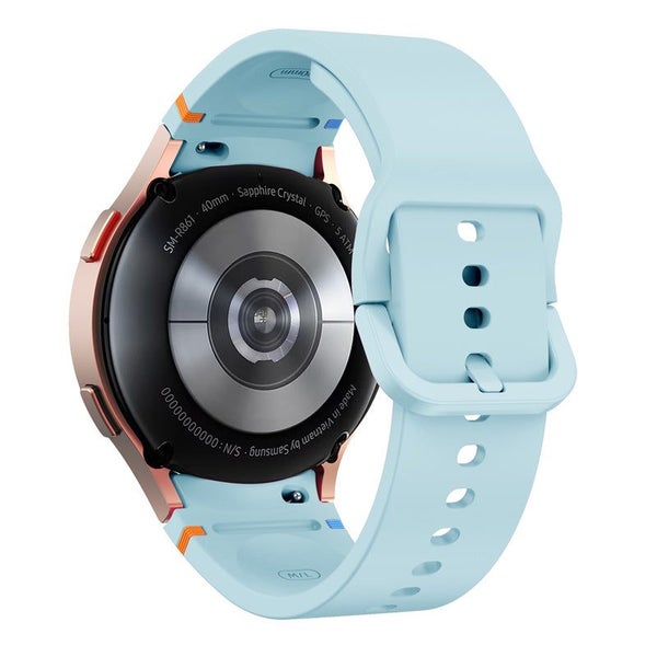 Samsung Galaxy Watch 4 40mm 44mm No Gap Sport Silicone Strap-Light Blue Carousel 2