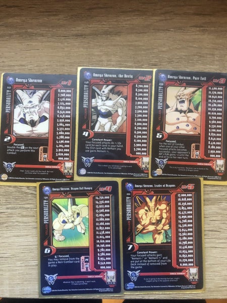 Omega Shenron Hi tech lvls 1,3&5 plus normal lvls 1-5 Carousel 2
