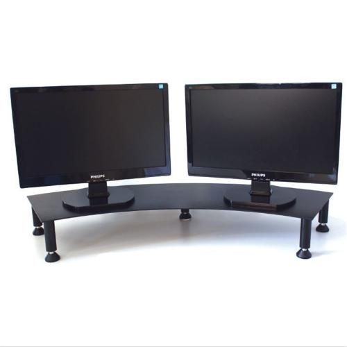 Fluteline Dual Monitor Stand - Black - Board Size 900mm x 260mm, - Height Carousel 1