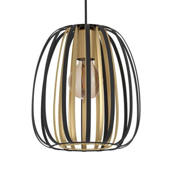 Eglo Lighting Encinitos Small Pendant Light - Black / Gold Carousel 1