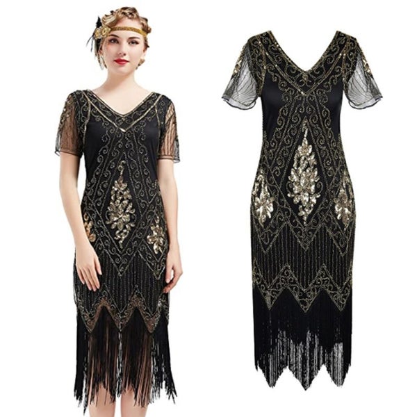 Flapper Dress Gatsby Ball Evening Dress Womens Clothing Size 20 Carousel 1