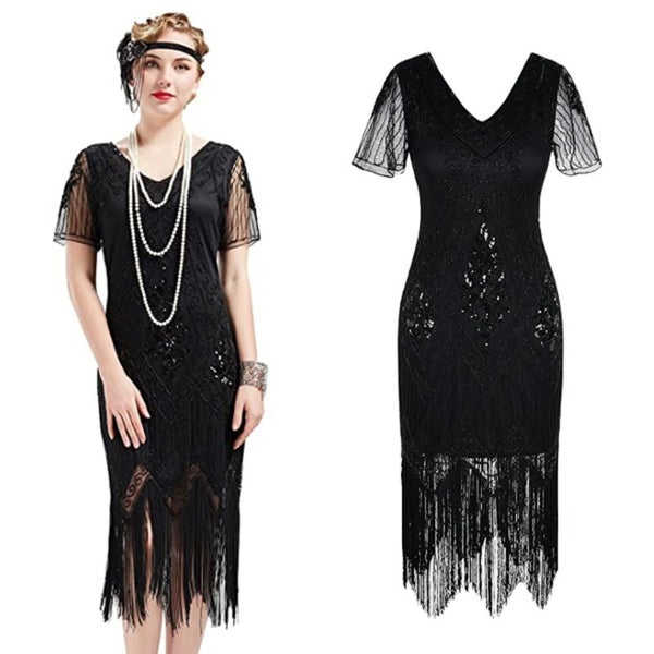 Flapper Dress Gatsby Ball Evening Dress Womens Clothing Size 14 Carousel 10
