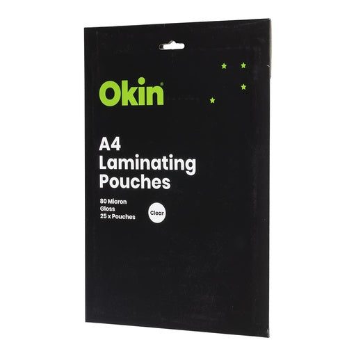 Okin Laminating Pouches A4 Gloss - 80mic (LAMA425) Carousel 1