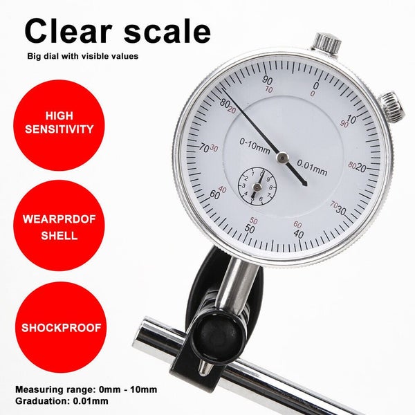 Dial Indicator Gauge Magnetic Base 0-10mm 60KG 22 Indicator Point Set Carousel 2