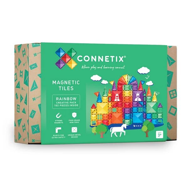 Connetix Magnetic Tiles Rainbow creative set 102 pieces Carousel 1