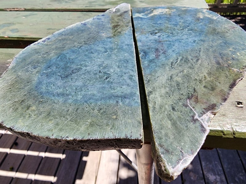 NZ Jade Pounamu Rock Slices $1 Reserve Carousel 1