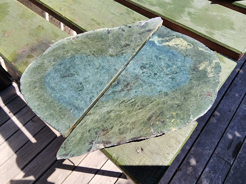 NZ Jade Pounamu Rock Slices $1 Reserve Carousel 2