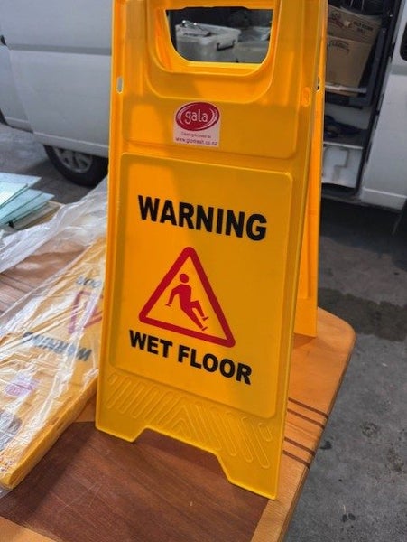 Warning: 2 Wet Floor Signs Carousel 2