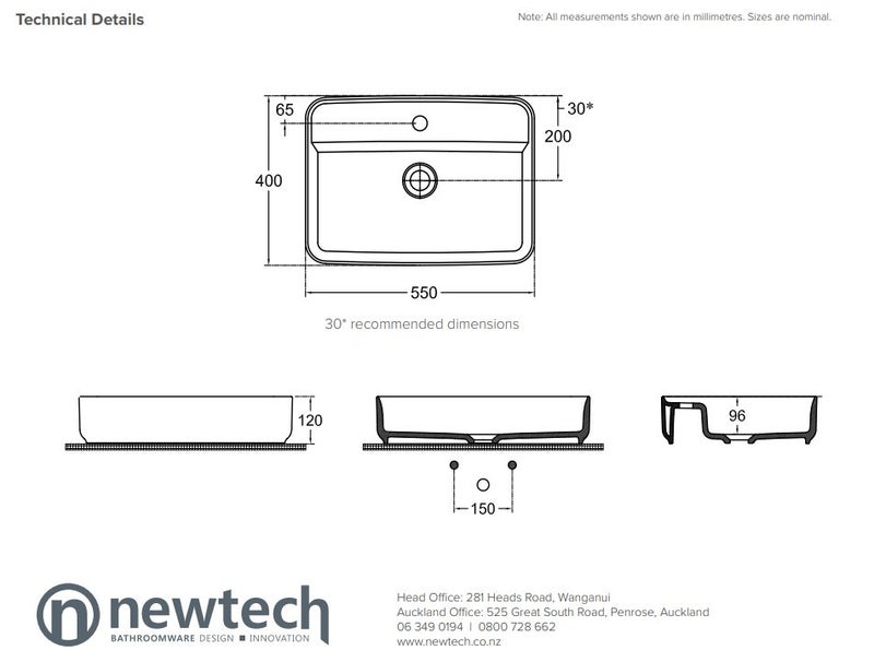 SOFIA RECTANGULAR ONE TAP HOLE VESSEL BASIN - WHITE GLOSS - display stock Carousel 5