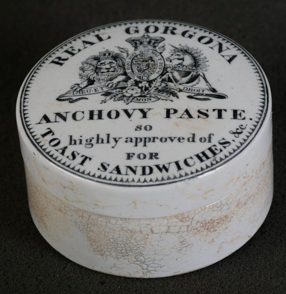 Fantastic Early Victorian Period c1870s Anchovy Paste Pot Lid & Base Carousel 2