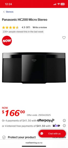 Panasonic Micro Stereo Slim Stylish Black CD Player Carousel 2