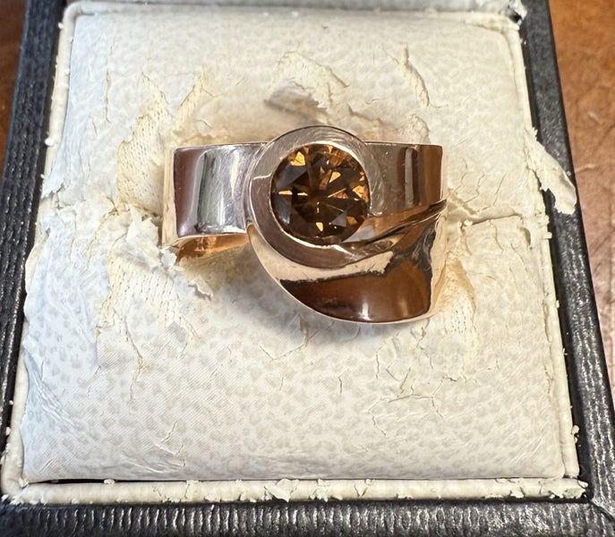 1ct Argyle Chocolate Diamond and 18ct Rose Gold Ring Carousel 1
