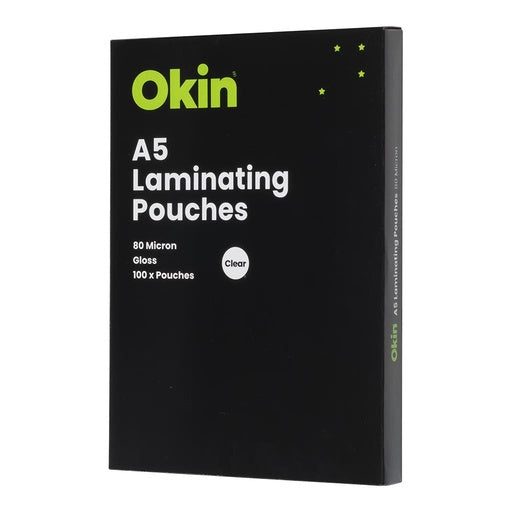 Okin Laminating Pouches A5 Gloss - 80mic (LAMA5) Carousel 1