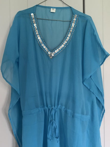 “AQUA BLUE SWIM COVERUP “ Carousel 2