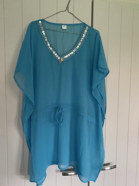 “AQUA BLUE SWIM COVERUP “ Carousel 1