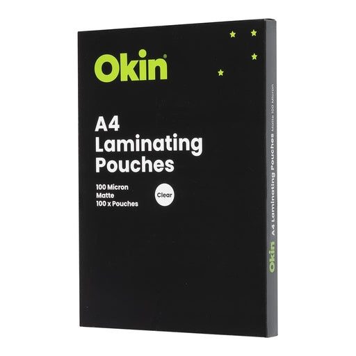Okin Laminating Pouches A4 Matte 100mic Pack of 100 Carousel 1